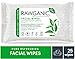 RAWGANIC Refreshing Facial Wipes, Fragrance-free Biodegradable Organic Cotton Wipes with Aloe Vera and Green Tea (25-Count), Packaging May Vary