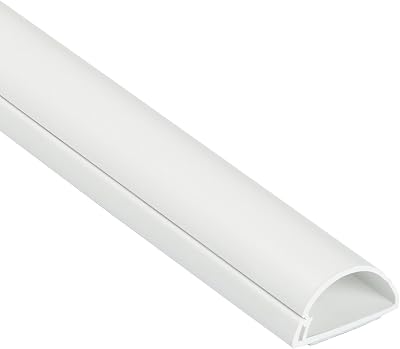 D-Line Mini Cable Trunking 30x15mm White 1m Self-Adhesive Paintable Wire Cover