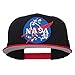 e4Hats.com Lunar NASA Patched Two Tone Snapback - Red Black OSFM