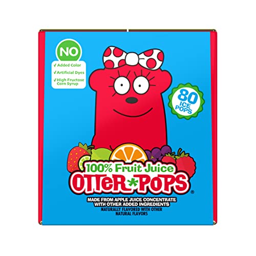Otter Pops Freezer Ice Bars, 100 Fruit Juice Ice Pops, Original