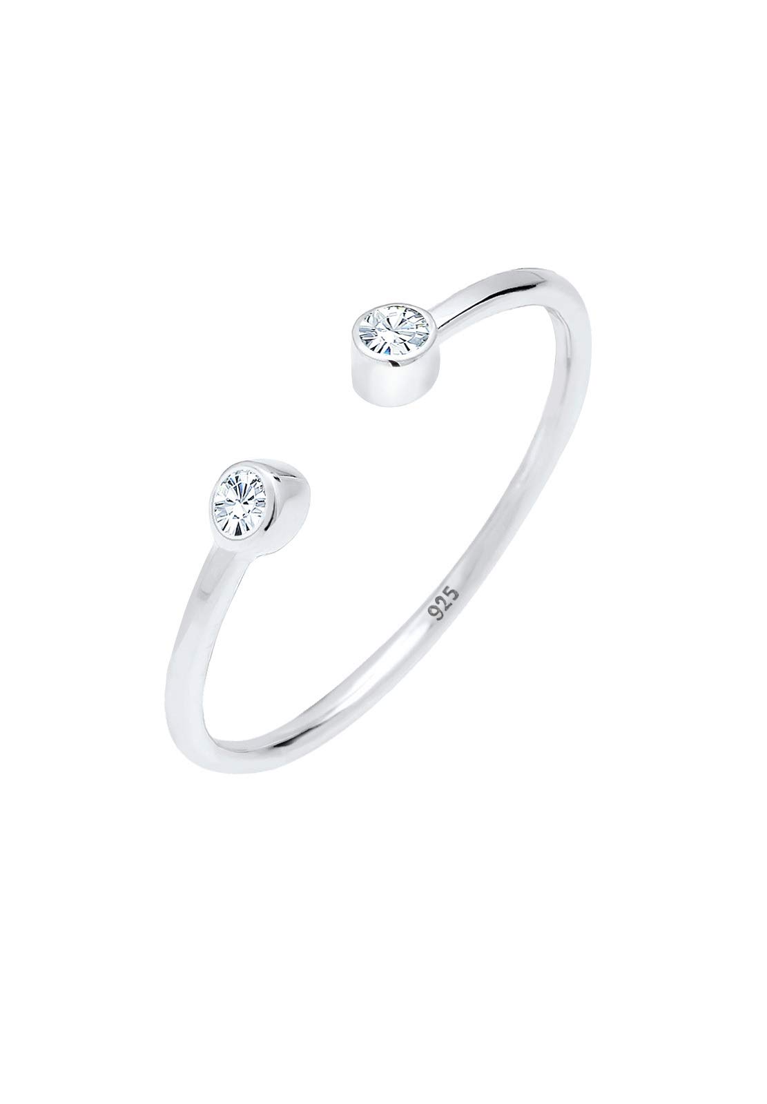 Elli Ring Solitaire Statement Crystals 925 Sterling Silver