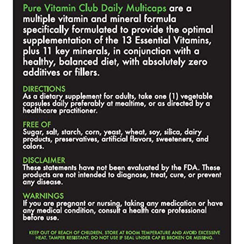 Daily Multivitamins 90 Day Supply NO Fillers, NO Binders, NO Added