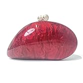 Acrylic Shell Shaped Bag Luxury Marble Clutch Evening Purses for Women Glitter Handbag for Wedding Cocktail Party Prom
