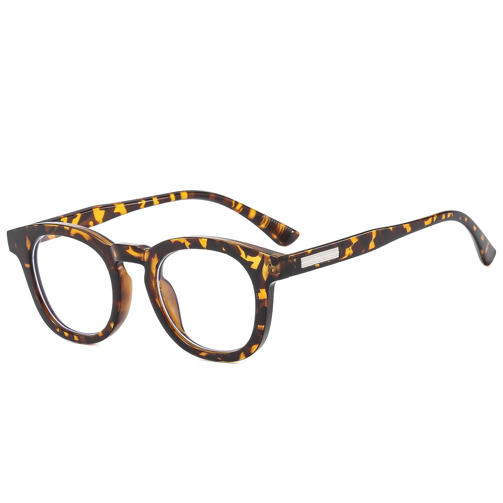 LJCZKA Small Round Blue Light Glasses Men Women, Round Anti Blue Light Glasses Computer Glasses Clear Anti Fatigue for Reading Texting Gaming