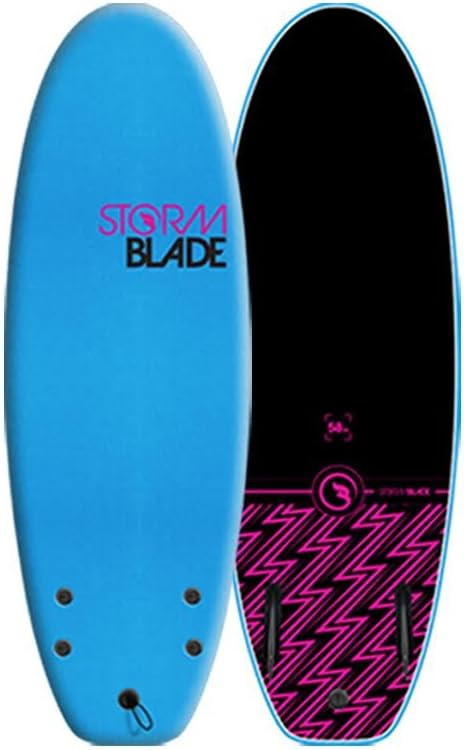 StormBlade 4ft10 Mini Surfboard // Foam Wax Free Soft Top Shortboard for Adults and Kids of All Levels of Surfing