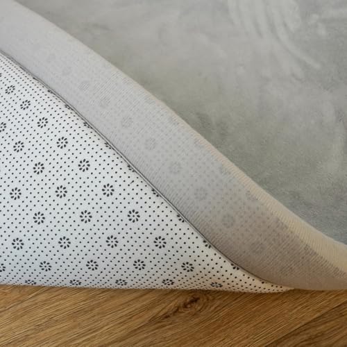 LIWEGHT Grey 2 CM Thick Baby Play Mat, Nursery Area Rug Coral Velvet Crawling Rugs for Toddler Children Play Mat Yoga Mat Exercise Pads Carpet, Home Decor for Nursery, Kids Bedroom, 200 * 200cm