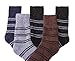 Mens Merino Wool Socks Warm Thermal Heavy Thick Winter Boot Cozy Hiking Comfort Cozy Crew Socks 5 Pairs(Stripe)
