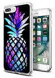 Pineapple Cases for iPhone 8 Plus/for iPhone 7 Plus,Gifun Anti-Slide Drop Protection Clear Soft TPU Protective Case for iPhone 8 Plus/for iPhone 7 Plus- Brightly Colored Marble Pineapple