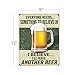 AMERICAN WIT Quality Metal Signs, I Believe I’ll Have Another Beer, Funny Novelty High Grade Aluminum Sign for Your Home Kitchen Diner Bar Pub and Man Cave, Vintage Decoration, 12” x 8”