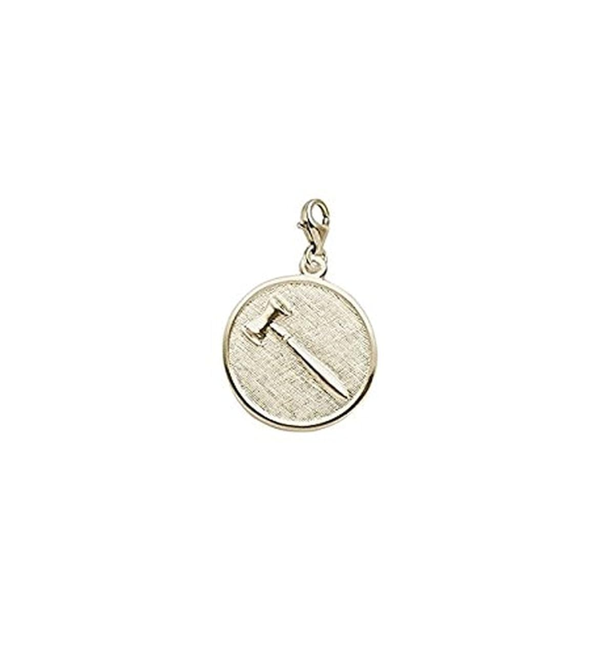 10k Yellow Gold Gavel Charm With 