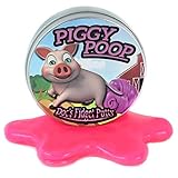 Piggy Poop Fidget Putty – Stress Relief Pig Gifts Funny Gag Gifts for Friends Kids Stocking Stuffers for Girls Secret Santa for Coworkers Weird White Elephant Ideas Fidget Toys Pink Therapy Putty