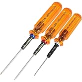 MIP 9602 3-Piece RC Hex Screwdriver Set (1.5mm, 2.0mm, 2.5mm) &ndash; Precision Hex Allen Wrenches for RC Cars, Drones, Boats, Helicopters &ndash; RC Repair Tool Kit &ndash; Made in USA