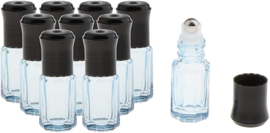 Amazon Co Jp Dailymall ガラス ロールオンボトル アロマ保存容器 アロマオイル 化粧水 手作り香水入れ 容器 コスメ 詰替え 10個 空色 ビューティー