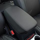 Kust Car Armrest Box Cover Saver,1 Piece Black Cover With Handmade Black Stitches Fit for 2015 2016 Jeep Cherokee,Central Console Armrest Box
