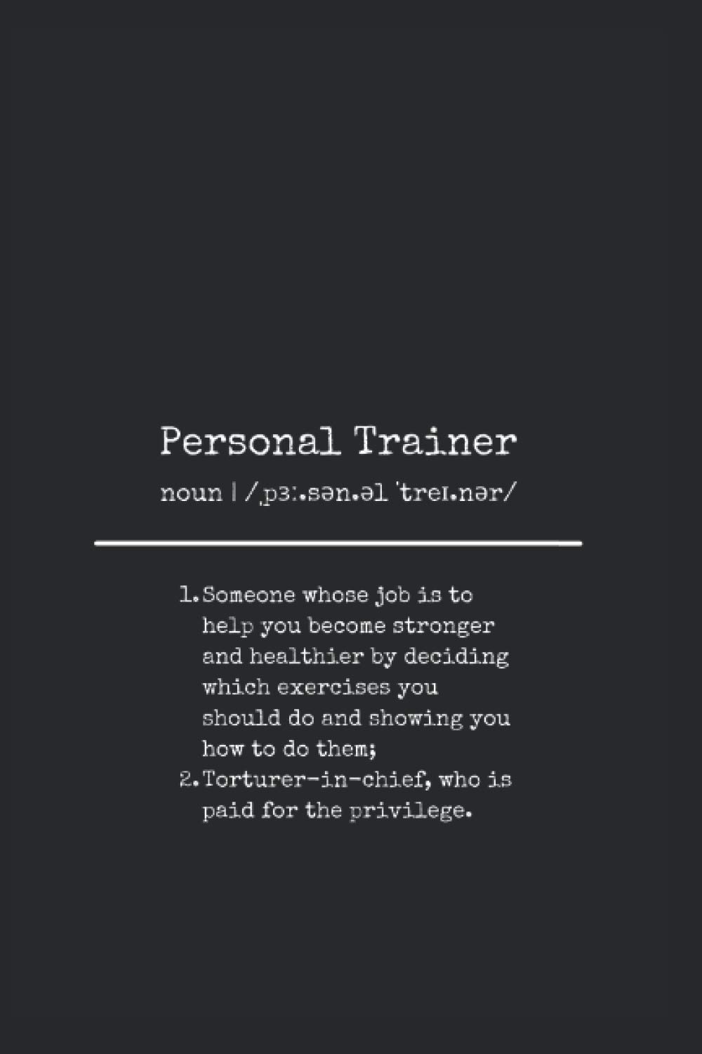 Personal Trainer PT Notebook