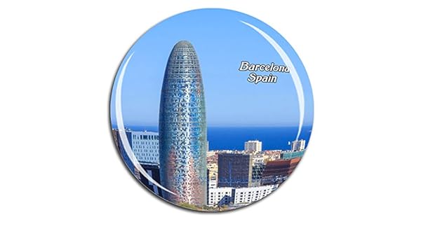 Weekino Torre agbar españa Barcelona Imán de Nevera 3D de Cristal ...