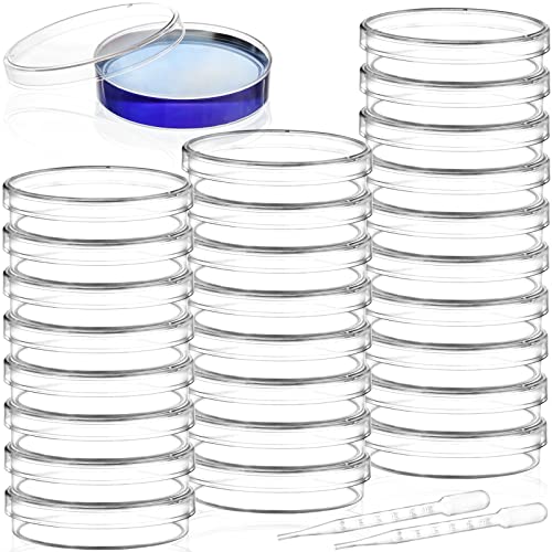 30 Pack 60 X 15 Mm Plastic Petri Dishes With Lids, Petri Dish, Deep