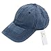 Tirain Woman's Adjustable Washed Sport Outdoor Cotton Baseball Cap (Navy blue)