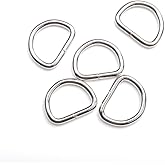 CooBigo Ajustable Metal D Ring Webbing Strap Belt Buckles for Bag, Backpack