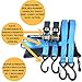 Tie Down Straps Ratchet Straps - Extreme 733lb Load Cap - 2200lb Break Strength. Davstrom Pro-Pack 2 x 15ft + Soft Loops + Bonus Tool Bag. Heavy Duty for Motorbike Kayak Camping Moving. Great Gift