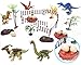 Yizeda Dinos Toy,(14+23) Dinosaur Building Blocks Figures Toys,Jurassic Predator Herbivore and Dinosaur Scene Configuration Set