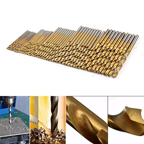 50Pcs HSS Titanium Coated High Speed Steel Twist Drill Bits Tool Set for Size 1mm 1.5mm 2mm 2.5mm 3mm - Thumbnail 7