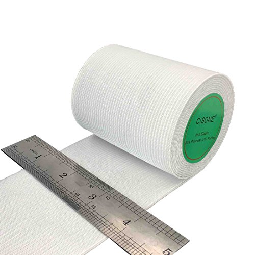 Knit Elastic 3 Inch Wide White Heavy Stretch High Elasticity Knit Elastic Band 3 Yards
