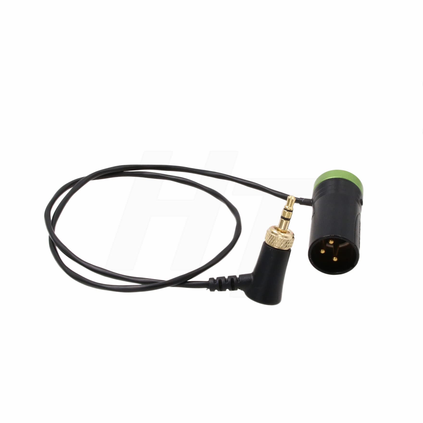 HangTon Audio Cable for Sennheiser EK500 Sony UWP D21 Receiver to Sony FX9 Camera Sound Devices Mixer, Locking 3.5mm Jack to XLR 3 Pin Low-Profile Right Angle 20" — image 1