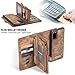AKHVRS Galaxy S20+ Plus Wallet Case, Handmade Premium Cowhide Leather Wallet Case,Zipper Wallet Case [Magnetic Closure] Detachable Magnetic Case & Card Slots for Samsung Galaxy S20+ Plus - Brown