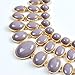 Jane Stone Fashion Necklace Grey Bubble Beaded Necklace Bib Statement Necklace Bridesmaid Wedding Necklace (Fn0627-Grey)