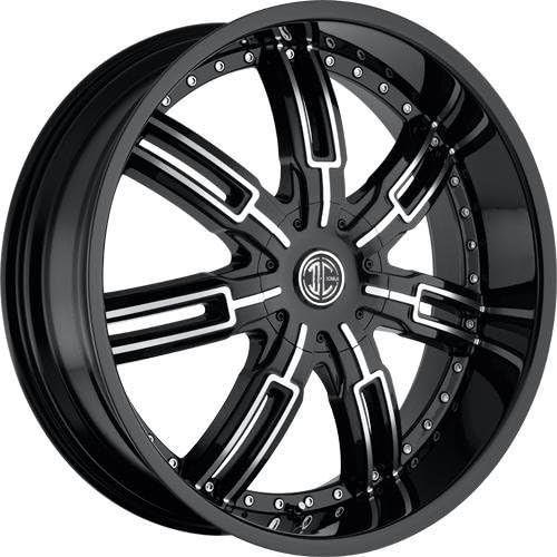 2Crave Alloy No.27 Gloss Black Wheel with Machined Face (22x9.5"/6x139.7mm)