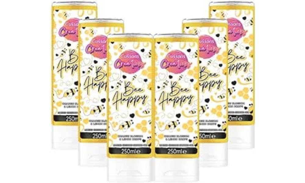 Cussons Creations Shower Gel, Bee Happy Body Wash 250ml, Multipack of 6 x 250ml