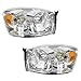 AM Autoparts Headlight Assembly Set Headlights Driver & Passenger Side Compatible with 2006-2008 Dodge Ram 1500 2006-2009 Ram 2500 Ram 3500 CH2502180 CH2503180