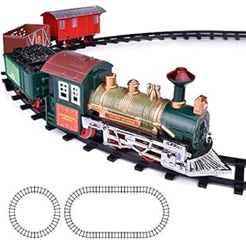 ArtCreativity Deluxe Train Set for Kids - Battery-Operated Toy with 4 Cars and Tracks - Durable Plastic - Cute Christmas Holiday Train for Under The Tree, Great Gift Idea for Boys, Girls, Toddlers