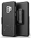 Galaxy S9 Belt Clip Case, [DuraClip] Slim Fit Holster Shell Combo w/Rubberized Grip Finish (Smooth Black) (S9)