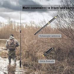 Retevis Two Way Radio Antenna,SMA-F 144/430MHz Dual