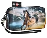 AUPET Horse Design Digital Camera Case Bag Pouch Coin Purse with Strap for Sony Samsung Nikon Canon Kodak