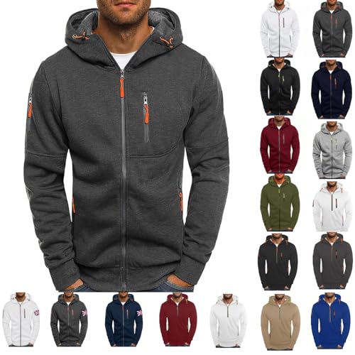 mens zip up fleece, men's fleece jackets, Fashion Hoodies For Men UK Stylish Mens Zip Up Hoodie Comfortable Men's Sweatshirts Trendy Jumpers Casual Hoody Soft Sweater Sweat Shirts For Men Adult