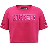 Pro Standard Womens NBA Denver Nuggets Classic Triple Pink Short Sleeve Boxy Tee Beetroot Purple M