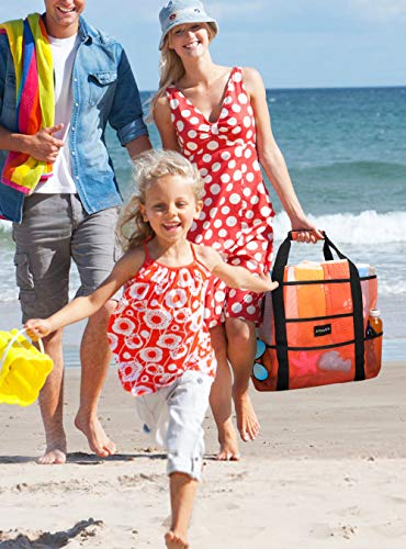 6 Durable+Beach+Large+Totes+Orange