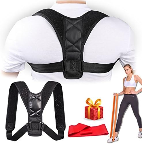 Posture Corrector for Women&Men-Adjustable Posture Support Under Clothes,Upper Back and Shoulder Pain Relief Brace for Slouching & Hunching