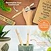 Natural Classic Bamboo Toothbrushes (Pack of 5) for Adults With Soft Bio-Based Nylon Bristles - Individually Packed & Numbered, Organic Compostable Plastic Free Packaging