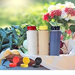 kelkaa 16oz HDPE Plastic Squeeze Bottles with Wide