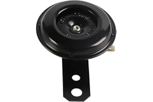 Motorcycle Horn, 12V Round Super Loud 105dB Scooter Moped Dirt Bike ATV Motorcycle Air Horn 65mm Universal Safety Warning Hor