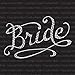 Romantic Bride Sparkly Bridal Wedding Bachelorette Bling Iron-on Rhinestone Crystal T-Shirt Robes Heat Transfer by JCS Rhinestones