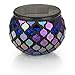 Dawhud Direct Solar Powered Mosaic Glass LED Outdoor Decorative Table Light (Iridescent Blue)