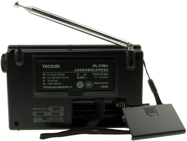TECSUN PL-310ET FM Stereo/SW/MW/LW World Band PLL DSP Radio Black by allnice: Home Audio & Theater