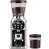 Coffee Grinder, CUSIMAX Electric Burr Coffee Grinder with 48 Grind Settings | Bean Grinder with Digital Timer, 5 Grind Modes with Memory, Color Touchscreen, Anti-Static, Stainless Steel Conical Burrs