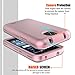 ZTE Maven 3 Case Z835, ZTE Overture 3 Case, ZTE ZFIVE 2 LTE Case, ZTE Prestige 2/Prelude Plus 4G LTE Case AMENQ 3 IN 1 Heavy Duty Shockproof Protection Rubber Silicone Cover for ZTE Phone (Rose Gold)