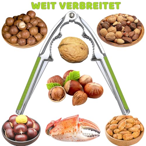 Nutcracker,Zinc Alloy Nutcracker Casca Nuts with Non-Slip Grip Nutcracker Multifunctional Nuts Opener for Seafood Shell Lobster Crab Hazelnut